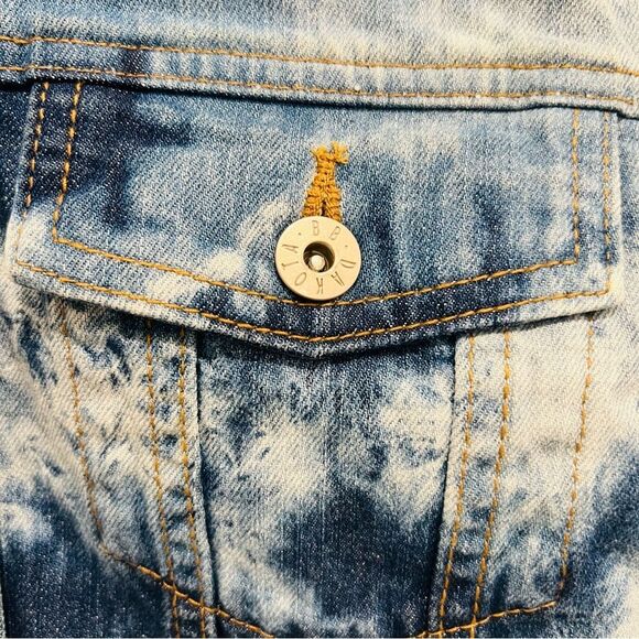 Anthropologie BB Dakota Kane Acid Wash Denim Jacket Women's Size Small NWT - Picture 6 of 13